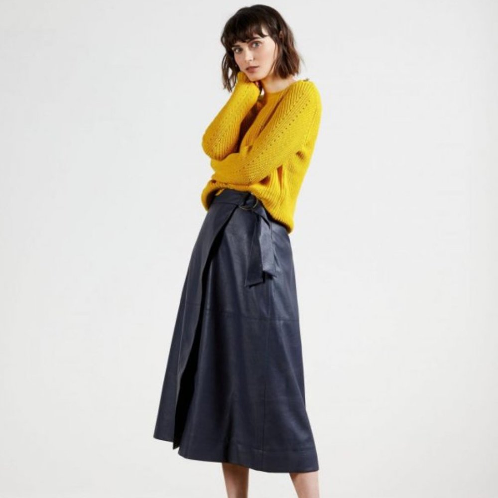 Ted Baker Hendrik Knit Crewneck Sweater in Yellow, Size 4 (Large) - Picture 3 of 16